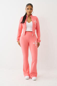 CRYSTAL TERRY BOOTCUT SWEATPANT, image 2
