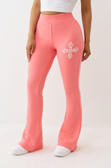 CRYSTAL TERRY BOOTCUT SWEATPANT, image 3
