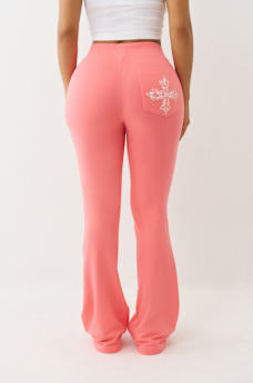 CRYSTAL TERRY BOOTCUT SWEATPANT, image 4