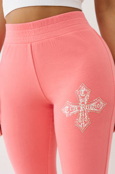 CRYSTAL TERRY BOOTCUT SWEATPANT, image 5