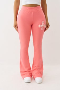 CRYSTAL TERRY BOOTCUT SWEATPANT, image 1