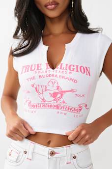 BUDDHA V-NOTCH BABY TEE, image 1