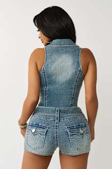 HOT SUMMER DENIM ROMPER, image 7