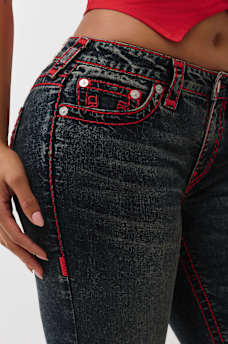 JEANS CORTE DE BOTA BECCA CON COSTURA S&Uacute;PER T, image 6