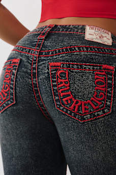 JEANS CORTE DE BOTA BECCA CON COSTURA S&Uacute;PER T, image 1