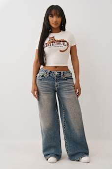JESSIE MID RISE BIG T BAGGY JEAN, image 2