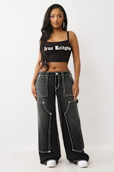 JESSIE BIG T EMBROIDERED SUPER BAGGY JEAN, image 3
