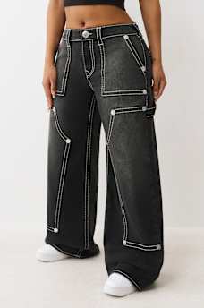 JESSIE BIG T EMBROIDERED SUPER BAGGY JEAN, image 4