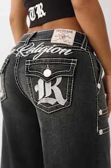 JESSIE BIG T EMBROIDERED SUPER BAGGY JEAN, image 6