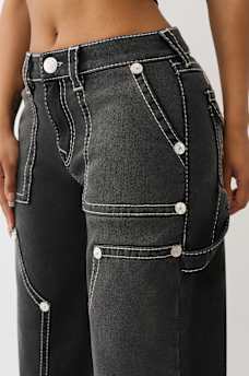JESSIE BIG T EMBROIDERED SUPER BAGGY JEAN, image 7