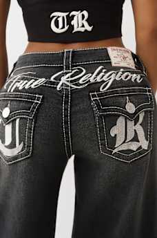 JESSIE BIG T EMBROIDERED SUPER BAGGY JEAN, image 1