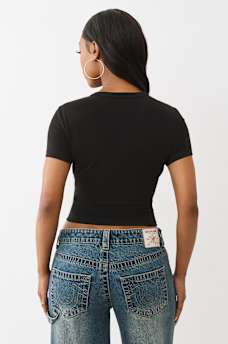 EMBROIDERED LOGO BABY TEE, image 5