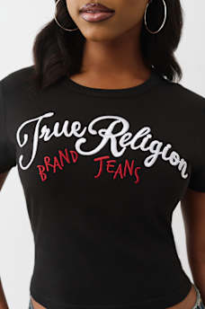 EMBROIDERED LOGO BABY TEE, image 1