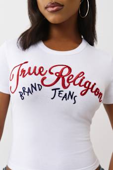 EMBROIDERED LOGO BABY TEE, image 1
