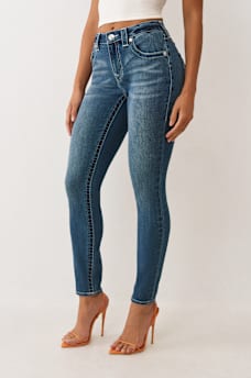 JENNIE MID RISE MONEY EMBROIDERED CURVY SKINNY JEAN, image 4