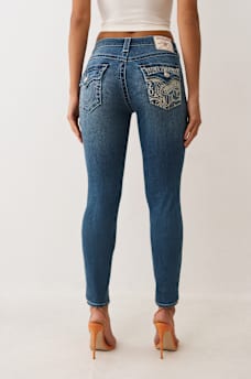 JENNIE MID RISE MONEY EMBROIDERED CURVY SKINNY JEAN, image 5