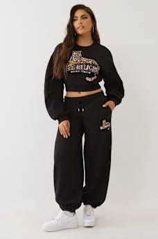 CRYSTAL LEOPARD BAGGY JOGGER, image 2