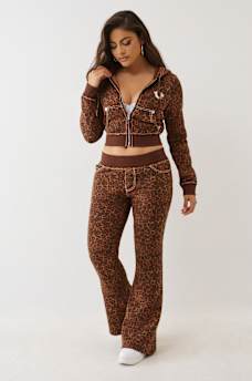 LEOPARD CRYSTAL BIG T SHRUNKEN HOODIE, image 4