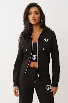 CRYSTAL LOGO ZIP HOODIE, image 2