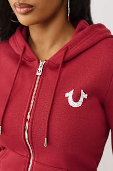 CRYSTAL LOGO ZIP HOODIE, image 6