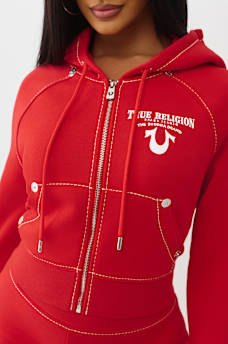 SHRUNKEN  CRYSTAL WING ZIP HOODIE, image 6