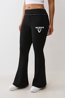 CRYSTAL WING BIG T FLARE SWEATPANT, image 4