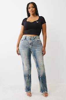 PLUS BILLIE MID RISE SUPER T STRAIGHT JEAN, image 2