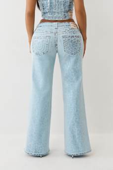 BOBBI FOILED LEOPARD LOW RISE BAGGY JEAN, image 4
