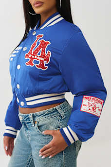 SHRUNKEN SATIN BOMBER JACKET, image 9