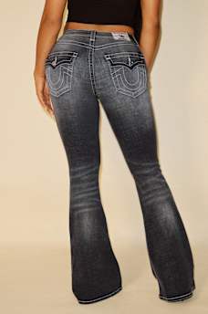 TRUE RELIGION X BELLA DOÑA CHARLIE HIGH RISE FLARED JEANS, image 5