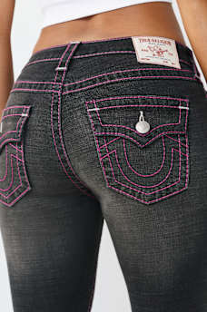 JOEY MID RISE BIG T FLAP FLARE JEAN, image 1