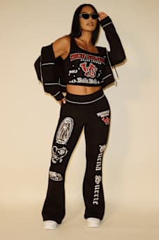 TRUE RELIGION X BELLA DOÑA CRYSTAL CROPPED TANK, image 3