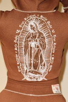TRUE RELIGION X BELLA DOÑA CRYSTAL SHRUNKEN ZIP HOODIE, image 4