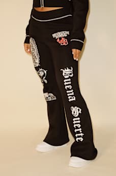 TRUE RELIGION X BELLA DOÑA MID RISE BOOTCUT SWEATPANT, image 3