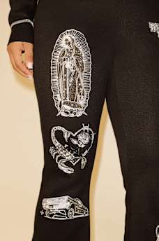 TRUE RELIGION X BELLA DOÑA MID RISE BOOTCUT SWEATPANT, image 5