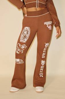 TRUE RELIGION X BELLA DOÑA MID RISE BOOTCUT SWEATPANT, image 3