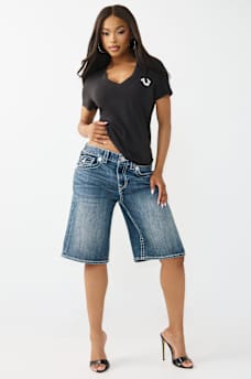 CRYSTAL V-NECK TEE, image 2