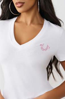 CRYSTAL V-NECK TEE, image 5