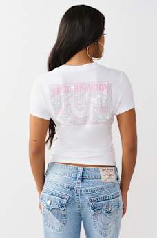 CRYSTAL V-NECK TEE, image 6