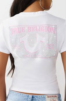 CRYSTAL V-NECK TEE, image 1