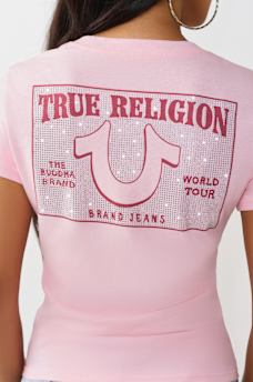 CRYSTAL V-NECK TEE, image 1