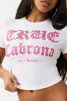 CRYSTAL SLOGAN BABY TEE, image 2