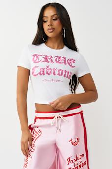 CRYSTAL SLOGAN BABY TEE, image 1