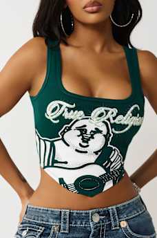 CRYSTAL HANDKERCHIEF TANK TOP, image 1