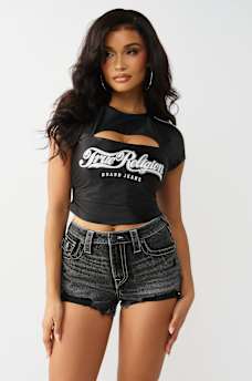 SPORTY RUCHED KEYHOLE TOP, image 2