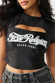 SPORTY RUCHED KEYHOLE TOP, image 1