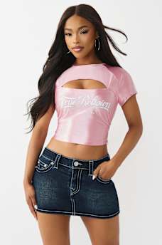 SPORTY RUCHED KEYHOLE TOP, image 2