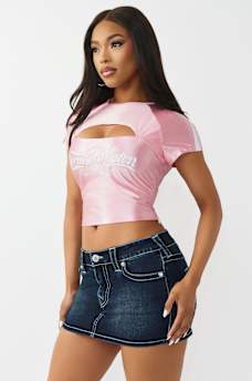 SPORTY RUCHED KEYHOLE TOP, image 4