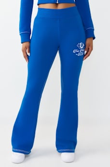 EMBROIDERED MID RISE BIG T BOOTCUT SWEATPANT, image 3