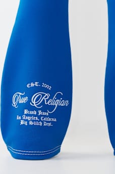 EMBROIDERED MID RISE BIG T BOOTCUT SWEATPANT, image 5